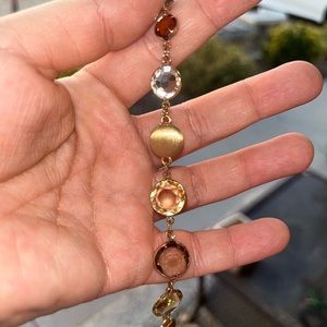 Anne Klein posy bracelet, never used, gold & Amber tones.